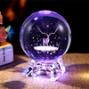 生日礼物发光3d水晶球麋鹿摆件，创意送女友，闺蜜男七夕情人节礼物