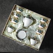 欧式骨瓷咖啡杯套装陶瓷高颜值B杯碟水G杯杯子复古英式下午茶