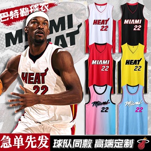 吉米巴特勒球衣22号热火队篮球服，背心城市版，儿童套装篮球球服定制