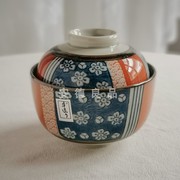 手作日式盖碗家用手绘陶，瓷碗宝宝蒸蛋碗甜品，碗糖水碗蒸箱烤箱可用