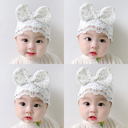 婴儿囟门帽子夏季薄款女宝宝护囟门发带新生儿，夏天女婴卤门护头帽