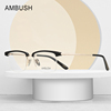 AMBUSH近视眼镜框男纯钛半框眼镜架复古男板材时尚防蓝光商务律师