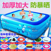 自动充气儿童游泳池婴儿小孩家用加厚室内折叠宝宝bb游泳桶超