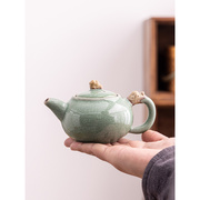 整套汝窑功夫茶具套装零配单个茶壶提梁壶陶瓷家用泡茶盖碗三才碗