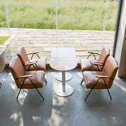 铁艺咖啡厅沙发桌椅组合特色西餐厅甜品店奶茶店靠背椅复古工业风