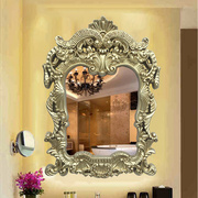 欧式浴室镜复古卫生间镜子卫浴镜宫廷梳妆镜艺术镜玄关镜装饰镜框