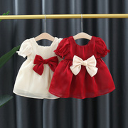 女童短袖连衣裙夏款婴儿童小女孩，公主裙子0一1-3岁小童女宝宝夏装