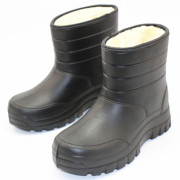 冬季男泡沫加绒中筒棉雨鞋防滑厚底一体EVA保暖防水鞋女低帮雨靴