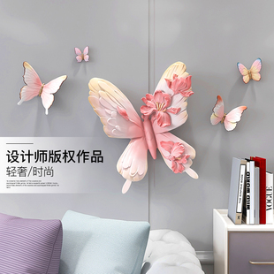 蝴蝶立体浮雕，壁饰轻奢高级感