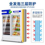 冷藏柜保鲜柜展示柜立式饮料柜商用双门家用冰柜商用冷柜水柜