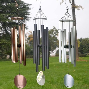 创意金属管冥想音乐风铃挂饰户外铁艺花园日式风铃家居装饰品挂件