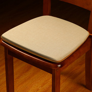 新中式亚麻坐垫椅子垫凳子垫餐椅垫餐桌椅子，坐垫座椅垫马蹄形椅垫