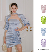 设计师品牌 EveRo Yee 法式泡泡袖抹胸套裙2022年