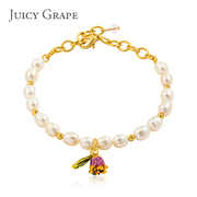juicygrape淡水珍珠手链，女ins小众设计铃兰吊坠，手镯简约气质手饰