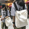 多用双肩包女韩版原宿大学生书包女大容量，帆布斜跨包旅行bf背包女