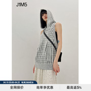 J1M5买手店 YCH 23PS春夏罗纹连帽无袖卫衣设计师品牌女