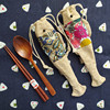创意可爱便携木筷子勺子，套装日式布袋餐具，套装筷子套