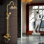卫浴欧式经典全铜浴室，个性创意问号形状卫生间，淋浴双花洒