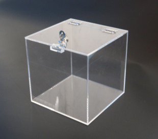 带锁高透明亚克力盒子收纳盒储物模型展示样品盒样品箱子防尘罩子