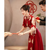 中式敬酒服新娘2024结婚答谢宴，晚礼服宴会气质夏季长款遮手臂