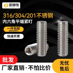 内六角机米顶丝不锈钢无头紧定