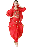 印度舞服装肚皮舞演出服女成人，印巴舞蹈印度女装，表演服长袖裙