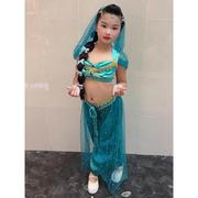 印度舞蹈服装女儿童六一幼儿，新疆舞民族舞，合唱表演出服茉莉公主裙