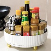 托盘厨房置物架厨房调料架，可旋转高端调味罐厨房盐酱醋瓶套装
