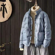 反季轻薄羽绒服女短款立领2023韩版轻便保暖小个子外套