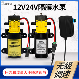 小黄泵24v微型增压水泵220v自吸高压抽水隔膜泵，小型家用净水器泵