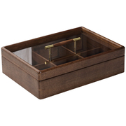 新中式实木干果盒客厅茶几方形带盖分格密封红木收纳盒零食糖果盘