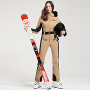 20232223连体滑雪服女专业双板加厚保暖防风，防水修身雪服户外滑雪