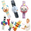 婴儿手腕铃手腕带手环玩具新生婴幼儿手表带摇铃0-6月宝宝布玩具