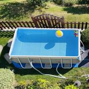 折叠成人家庭户外儿童水池超大号鱼池加厚家用支架大型游泳池