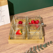 玻璃干果盘北欧家用果篮零食KTV客厅水果坚碟子分格糖果小吃盘子