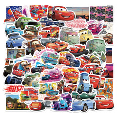 50张卡通赛车涂鸦迪士尼行李箱贴纸