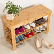 楠竹鞋架换鞋凳简易多层实木鞋柜防尘储物收纳家用经济型穿鞋凳子