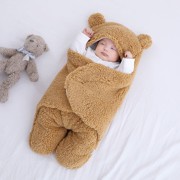 睡袋被子两用0一3月新生婴儿儿衣服包被小月龄宝宝睡觉防冻神器冬
