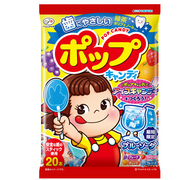 日本进口不二家汽水什锦，水果棒棒糖儿童护齿棒棒糖添加绿茶多酚