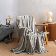 PADSON纯色牛奶绒毛毯冬季加厚盖毯办公室午睡毯珊瑚绒沙发小毯子