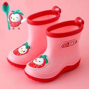 夏季儿童雨靴水鞋防滑卡通男女童1-3-6岁中小童加绒幼儿宝宝雨鞋