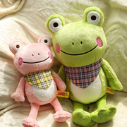 可爱围巾青蛙公仔毛绒，玩具睡觉抱枕，小儿童陪睡玩偶布娃娃生日礼物