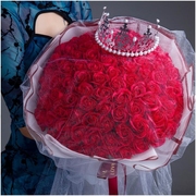 。99朵玫瑰花束香皂花情人节送女朋友浪漫礼物闺蜜生日礼物订婚永