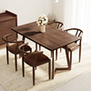 餐桌家用小户型长方形实木饭桌，出租房桌椅组合餐饮商用快餐店桌子