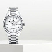 上海钻石手表自动男机械表防水双历商务透底S105男士手表
