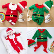 圣诞节宝宝装，2022可爱圣诞老人造型爬服婴幼儿，男女儿童连体衣哈衣