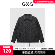 GXG男装 商场同款费尔岛系列黑色时尚夹克棉外套 22年冬季