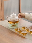 花茶壶茶具花草茶具底座蜡烛保温欧式玻璃水果茶欧式大号养生茶壶
