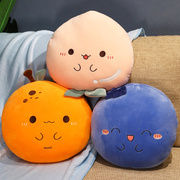 橙子抱枕被子两用二合一桃子，公仔毛绒玩具仿真水果玩偶布娃娃礼物
