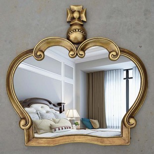 欧式美式仿古装饰国王镜金色梳妆化妆镜卫生间镜防水浴室镜子